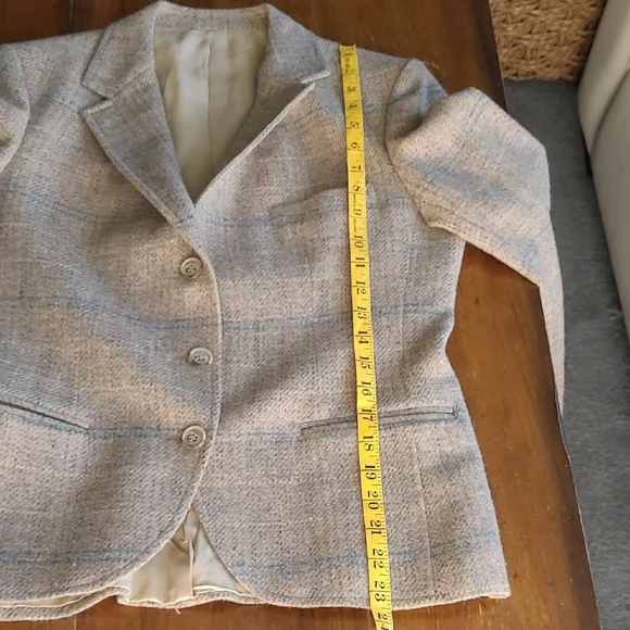 Classic Stanlet Blacker Tan Women's Blazer Wool And Silk Lining - Picture 7 of 8